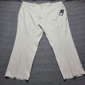 Walter Hagen Hagen Pant Mens 48x30 Khaki New Perfect 11 Straight Fit Slacks Golf